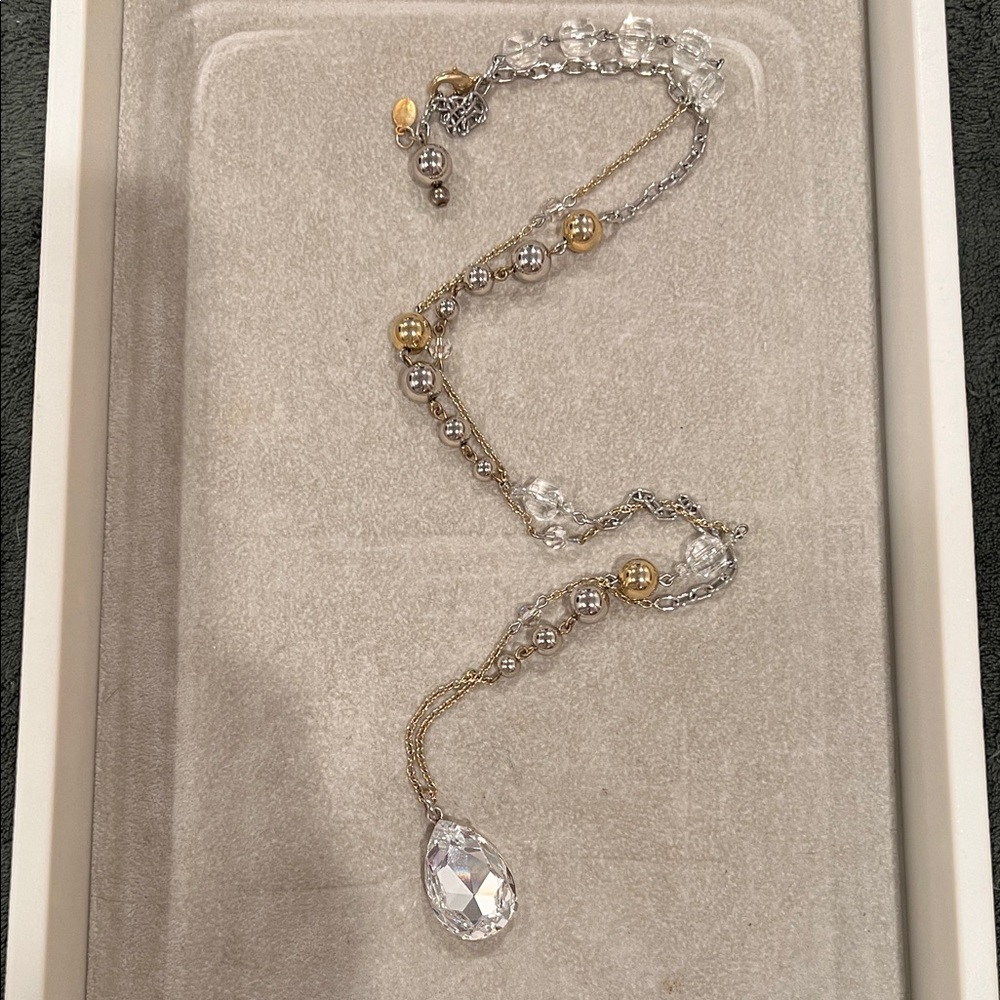 Tarina Tarantino Tokyo Hardcore crystal drop long necklace